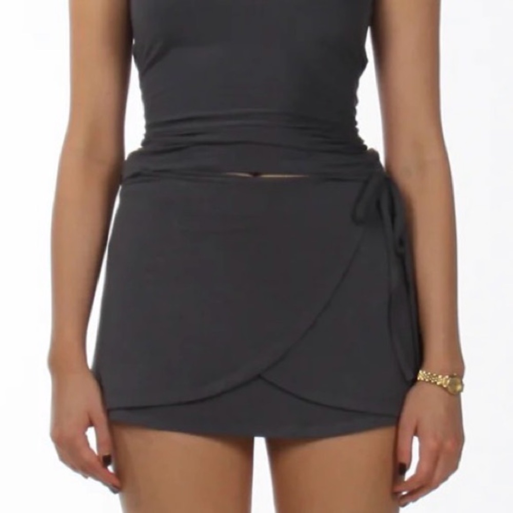 Amelie Teje Grey Mini Skirt